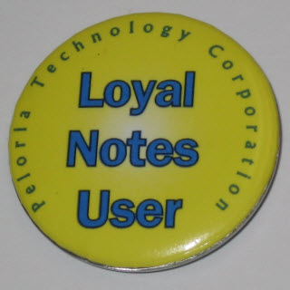 Loyal Notes user button from Lotusphere 1995. (Click for large view)